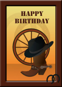 Cadeaux Joyeux Anniversaire Cowboy Zazzle Be