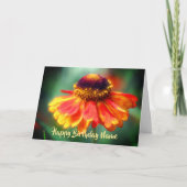 Carte d'anniversaire personnalisée Yellow Orange Z (Devant)