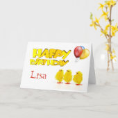 Carte d'anniversaire personnelle (Fleur jaune)