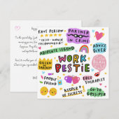 Carte d'anniversaire personnelle Carte de bestin d (Devant / Derrière)