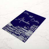 Carte d'anniversaire personnelle marine et argent (Rotation)