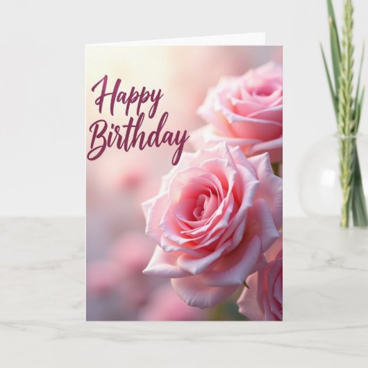 Carte d'anniversaire Pétales Éthérés (Devant)