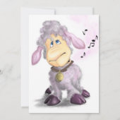 Carte d'anniversaire Petit agneau avec Bell (Dos)