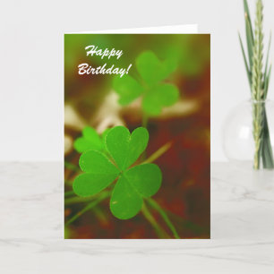Carte d'anniversaire - photo de fermeture verte