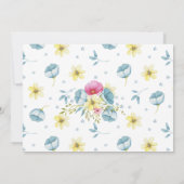 Carte d'anniversaire Photo Fleurs Papillons Rose (Dos)