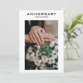 Carte d'anniversaire photo minimaliste – Cadeau mo (Debout devant)