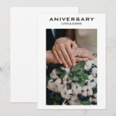 Carte d'anniversaire photo minimaliste – Cadeau mo (Devant / Derrière)