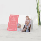 Carte d'anniversaire photo moderne pour grand-mère (Devant)