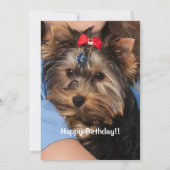 Carte d'anniversaire photo personnalisée (Dos)