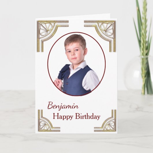 Carte d'anniversaire - Photo personnalisée (Devant)