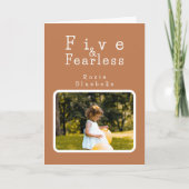 Carte d'anniversaire photo pour enfants sans peur  (Devant)