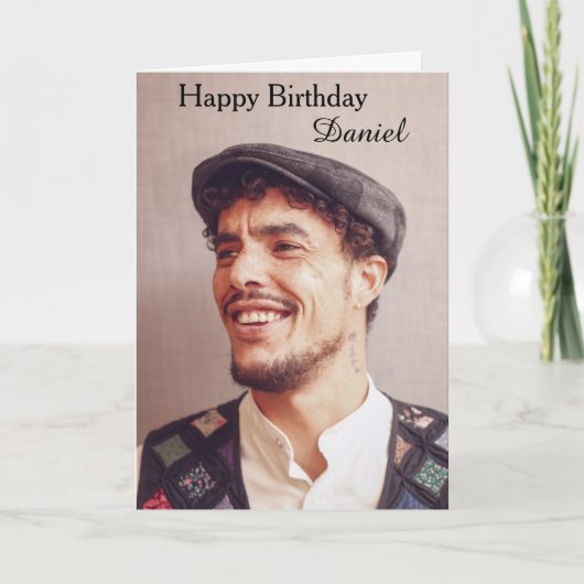 Carte d'anniversaire photo simple moderne (Devant)