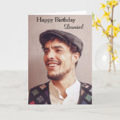 Carte d'anniversaire photo simple moderne (Fleur jaune)