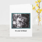 Carte d'anniversaire photo Vintage (Fleur jaune)