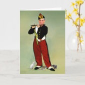 Carte d'anniversaire pie de joueur de pipeau de (Fleur jaune)