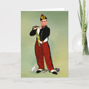 Carte d'anniversaire pie de joueur de pipeau de