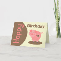 Carte d'anniversaire Pig Mud Puddle