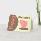Carte d'anniversaire Pig Mud Puddle (Devant)