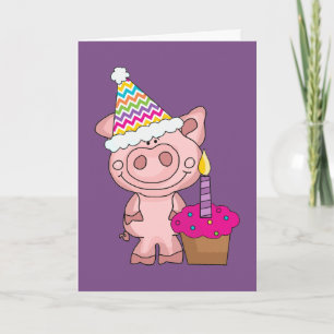 Carte d'anniversaire Pig Out