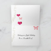 Carte d'anniversaire Pink Peony & Pearl (Intérieur)