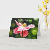 Carte d'anniversaire Pink Poppy (Fleur jaune)