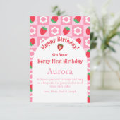 Carte d'anniversaire Pink & Red Berry - Keepsaké (Debout devant)