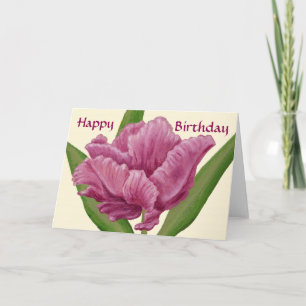 Carte d'anniversaire Pink Tulip