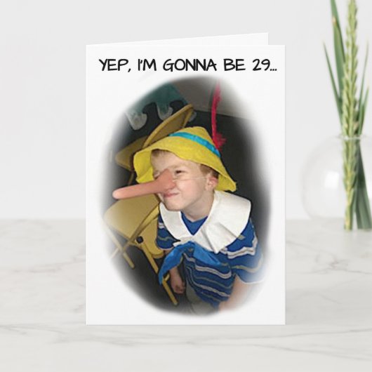 CARTE D'ANNIVERSAIRE PINOCCHIO (Devant)