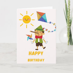 Carte d'anniversaire Pinocchio - Rétro