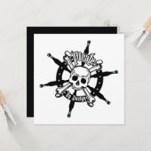 Carte d'anniversaire pirate (Devant/Arrière en situation)
