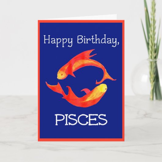 Carte d'anniversaire "Pisces" (Devant)