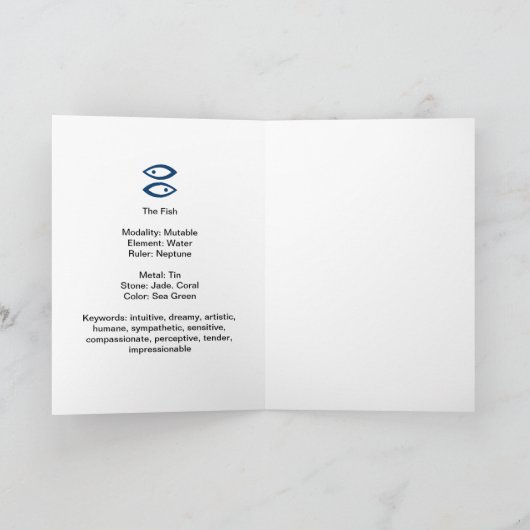 Carte d'anniversaire Pisces (Intérieur)