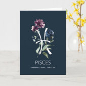 Carte d'anniversaire Pisces Traits (Fleur jaune)