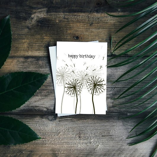 Carte d'anniversaire Pissenlit