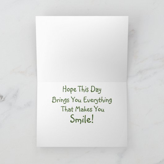 Carte d'anniversaire Pitbull blanche (Intérieur)