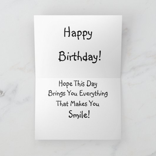 Carte d'anniversaire Pitbull noir (Intérieur)