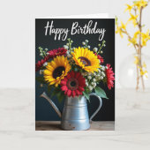 Carte d'anniversaire Pitcher Flowers (Fleur jaune)