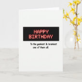 Carte d'anniversaire Pixel (Fleur jaune)