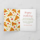 Carte d'anniversaire Pizza pour enfants (Intérieur)