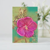 Carte d'anniversaire Plat Art rose (Debout devant)