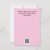 Carte d'anniversaire Plat Art rose (Dos)
