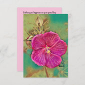 Carte d'anniversaire Plat Art rose (Devant / Derrière)