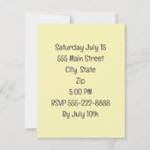 Carte d'anniversaire plate (Dos)