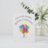 Carte d'anniversaire plate (Debout devant)