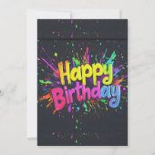 Carte d'anniversaire plate joyeuse (Devant)