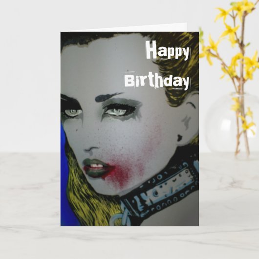 Carte d'anniversaire 'Playtime Pet' Zombie (Fleur jaune)