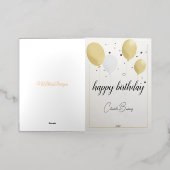 Carte d'anniversaire Plied Foil (Mise à l'extérieur)