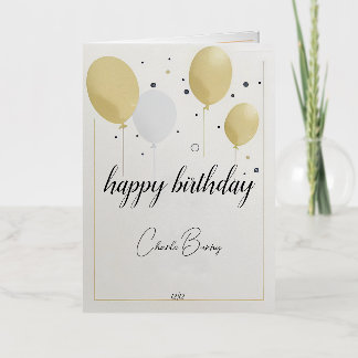 Carte d'anniversaire Plied Foil