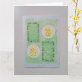 Carte d'anniversaire pliée (Fleur jaune)