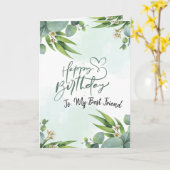 Carte d'anniversaire pliée à thème chrétien (Fleur jaune)